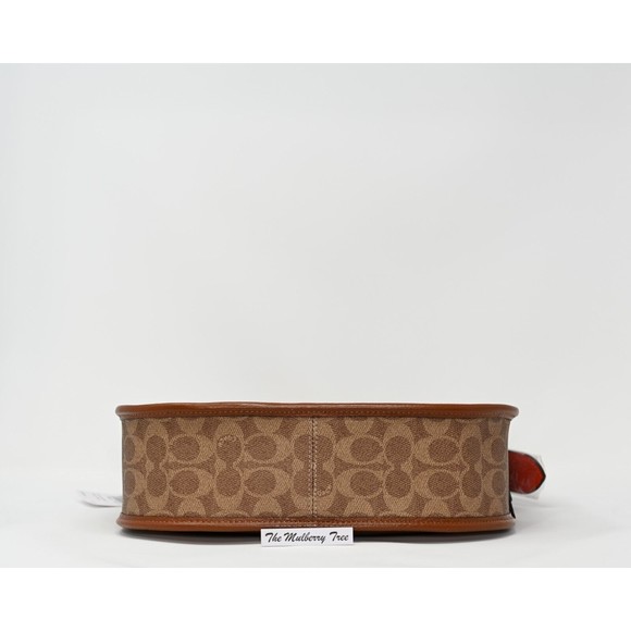 COACH EMERY Crossbody Colorblock Tan Signature Canvas Chalk Leather 686 NWT $395 - Picture 6 of 16